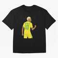Neymar Jr in Yellow Glory Sticker Oversized T-Shirt Honor the Football Icons of Match Day Hype around FIFA World Cup 2026 USA Canada Mexico, Messi, England, Football Passion, Legendary Performances, Festival Vibes and Supporter Community; Great for