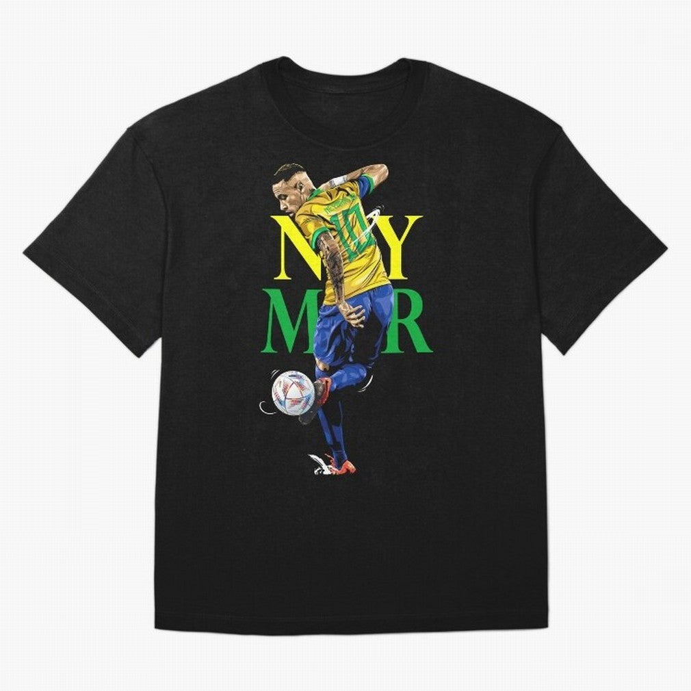 Neymar JR Brazil Oversized T-Shirt Feel FIFA World Cup 2026 USA Canada Mexico Spirit, Filled with Argentina, France and Brazil, Messi, Sports Nostalgia, International Competition, Famous Players and Unforgettable Victories; Perfect for Fans,