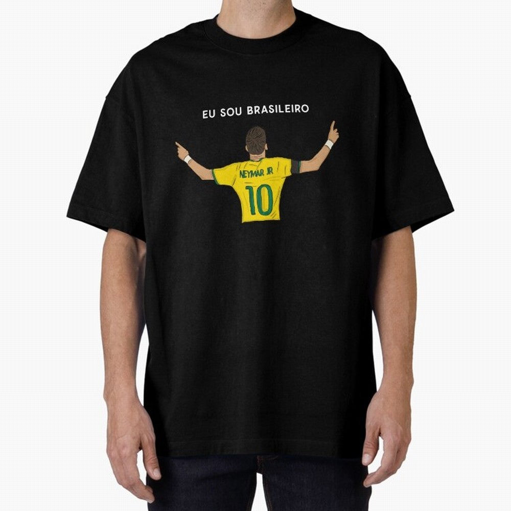 Neymar Jr Brazil Oversized T-Shirt Create Global Football Passion for FIFA World Cup 2026 USA Canada Mexico, Featuring CR7, England, France and Netherlands, Tournament Hype, Historic Matchups, Family Viewing Parties and Global Sports Pride; Made