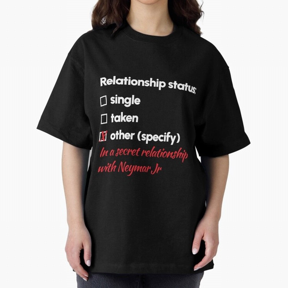 Neymar Jr - Relationship 2 Oversized T-Shirt Celebrate the Road through FIFA World Cup 2026 Group Stage Capturing Mbappe, Spain Energy, Retro Football Energy, Iconic Rivalries, Trophy Chase Drama and Stadium Atmosphere; Perfect for Fans,