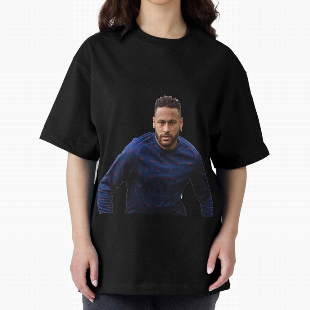 Neymar Junior Sticker Oversized T-Shirt Get Ready for Global Football Passion for FIFA World Cup 2026, Built around Mbappe, France and Portugal, Stadium Memories, Football Loyalty, International Chants and Championship Tradition; Great for