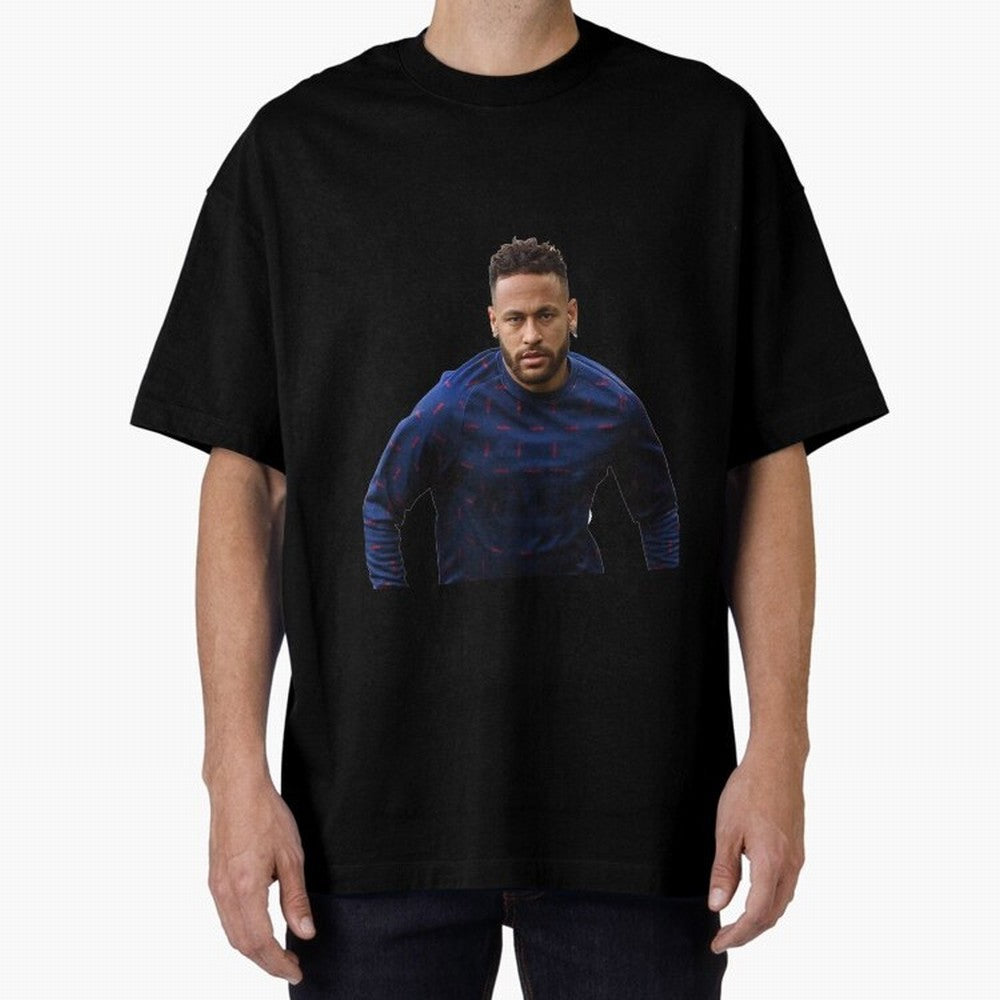Neymar Junior Sticker Oversized T-Shirt Get Ready for Global Football Passion for FIFA World Cup 2026, Built around Mbappe, France and Portugal, Stadium Memories, Football Loyalty, International Chants and Championship Tradition; Great for