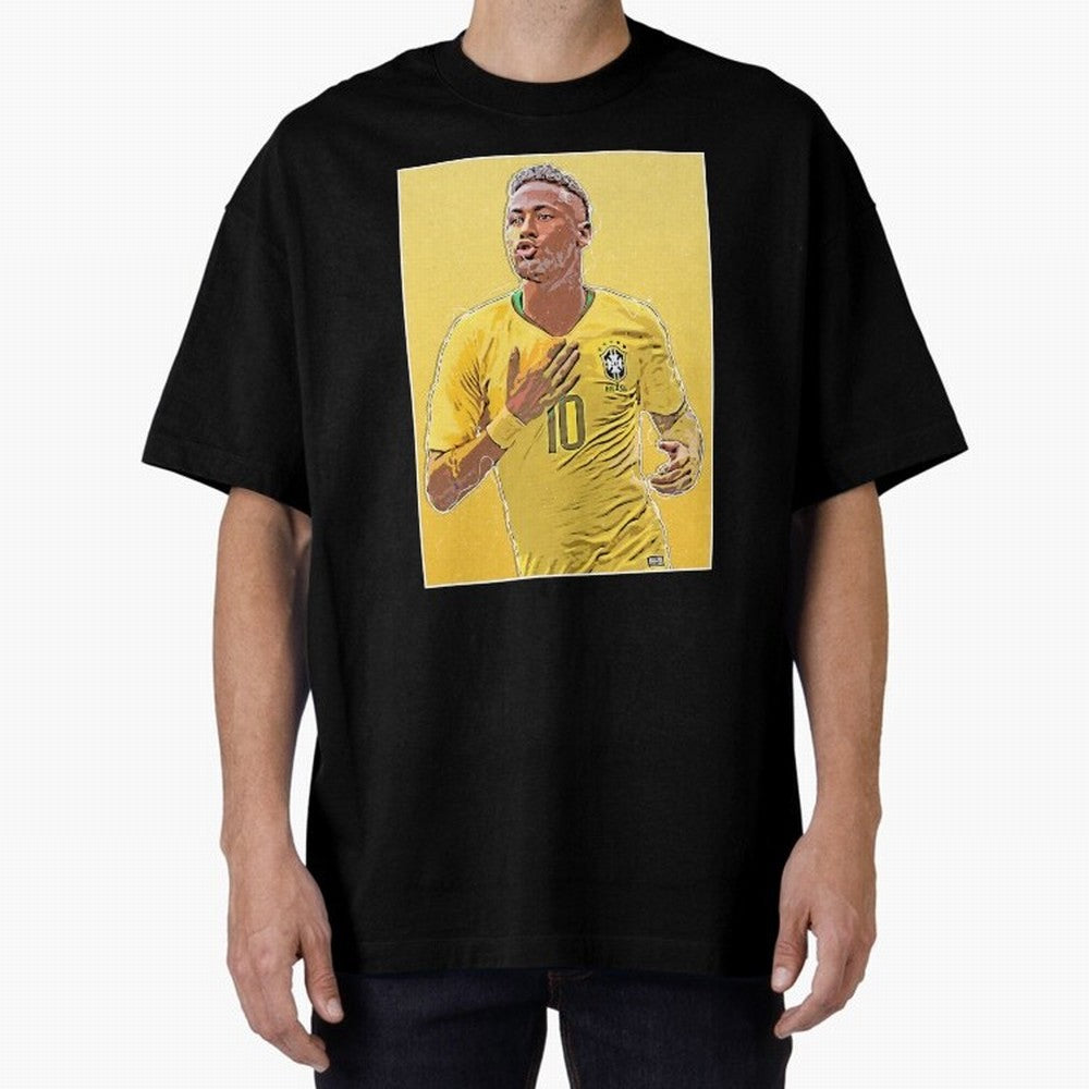 Neymar Oversized T-Shirt Stand Proud for FIFA World Cup 2026 USA Canada Mexico Filled with Haaland and Mbappe, England, France and Netherlands Energy, Global Supporter Spirit, Legendary Goals, National Colors and Tournament Celebration; Made for