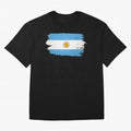 ARGENTINIAN FLAG PRINT Oversized T-Shirt Bring a Vintage Feel to FIFA World Cup 2026 Group Stage Driven by Messi, Neymar and Mbappe, France Energy, Vintage Soccer Flavor, Modern Football Stars, National Flags and Final Night Emotion; Ideal for