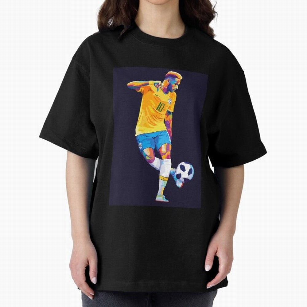 Neymar Jr Wpap pop art Oversized T-Shirt Unlock Global Football Passion for FIFA World Cup 2026 USA Canada Mexico, Driven by Messi, Germany, Worldwide Fan Energy, Dramatic Goals, Stadium Lights and Championship Celebrations; Made for Collectors Who