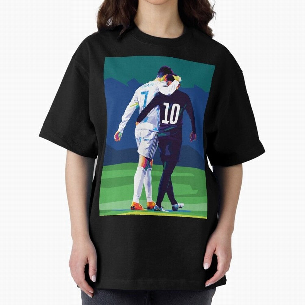 Ronaldo x Neymar Wpap Art Classic T-Shirt Show Match Day Excitement for FIFA World Cup 2026 Group Stage for Fans of Messi, Neymar and Mbappe and Brazil, Portugal and Argentina, Bringing Football History, Final Match Energy, Crowd Noise and Once in