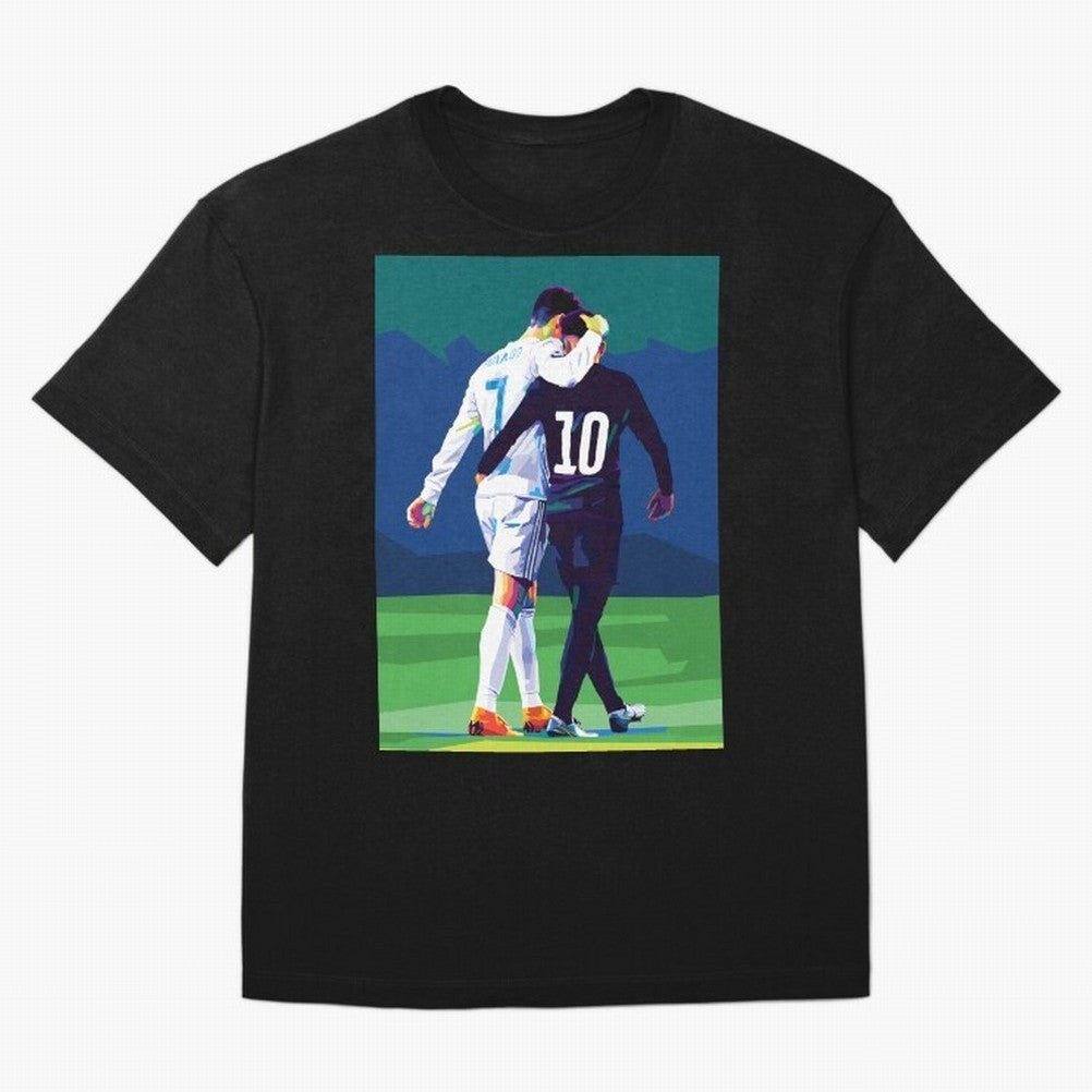 Ronaldo x Neymar Wpap Art Classic T-Shirt Show Match Day Excitement for FIFA World Cup 2026 Group Stage for Fans of Messi, Neymar and Mbappe and Brazil, Portugal and Argentina, Bringing Football History, Final Match Energy, Crowd Noise and Once in