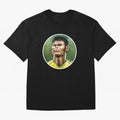 Footballicature : Thiago Silva Classic T-Shirt Celebrate National Team Dreams in Match Day Hype around FIFA World Cup 2026 Group Stage, Neymar, Argentina and Brazil, Championship Spirit, Famous Goals, Roaring Crowds and International Football