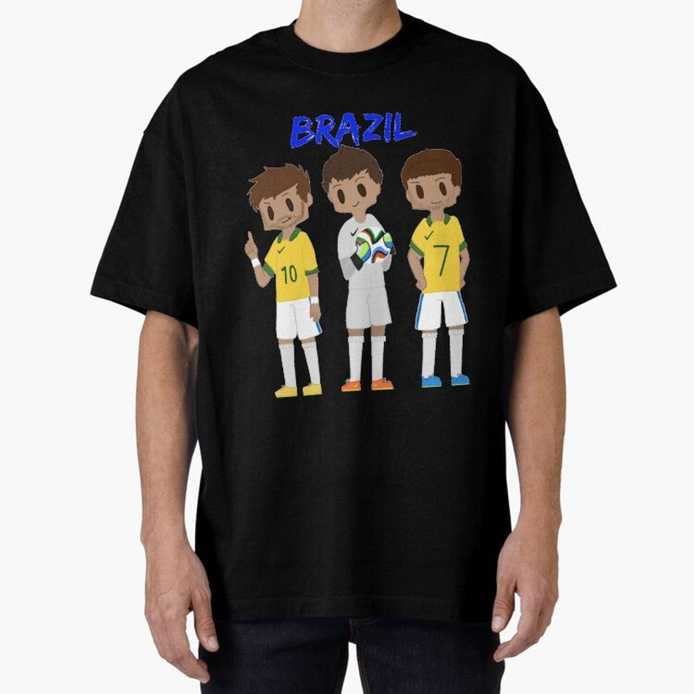 Brazil Essential T-Shirt Relive Global Football Passion for FIFA World Cup 2026, with CR7, Germany, Sports Nostalgia, International Competition, Famous Players and Unforgettable Victories; Made for Die Hard Supporters, Soccer Lovers, Game Day