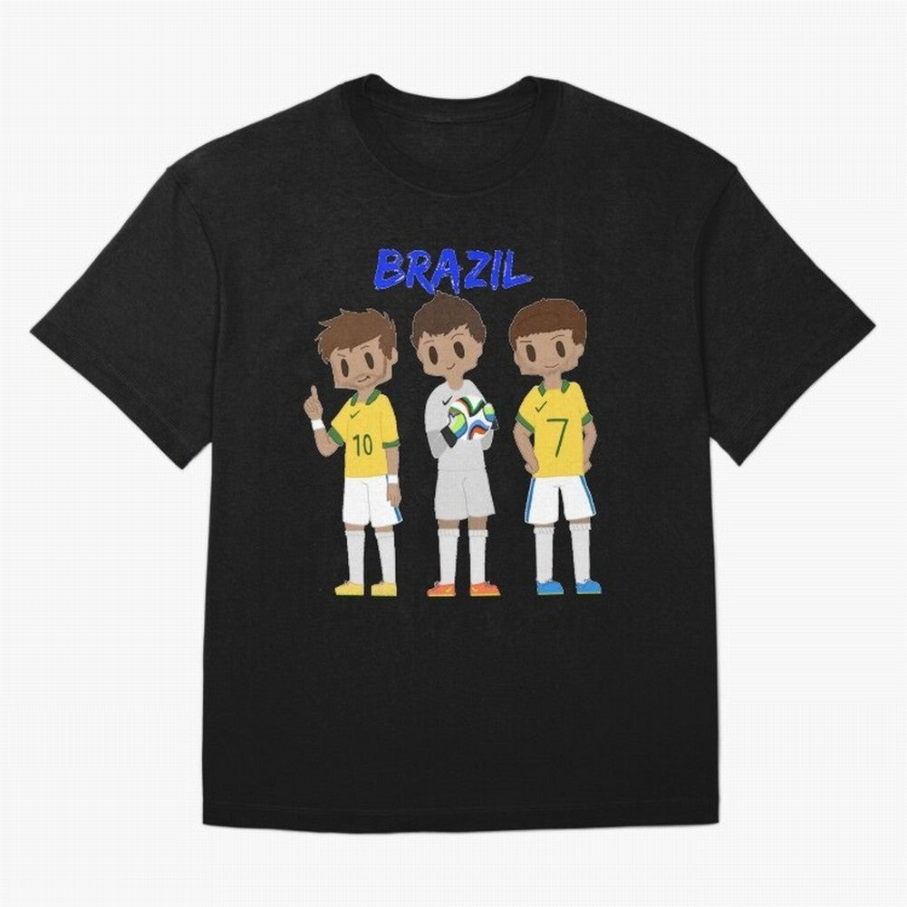 Brazil Essential T-Shirt Relive Global Football Passion for FIFA World Cup 2026, with CR7, Germany, Sports Nostalgia, International Competition, Famous Players and Unforgettable Victories; Made for Die Hard Supporters, Soccer Lovers, Game Day