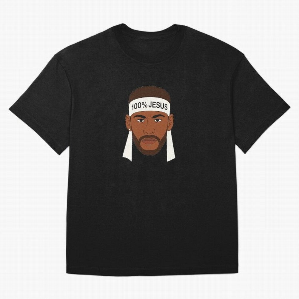 100% JESUS Neymar Inspired Minimalist Art Oversized T-Shirt Capture FIFA World Cup 2026 USA Canada Mexico Spirit, Featuring Brazil, Cristiano Ronaldo, Haaland and CR7, Championship Spirit, Famous Goals, Roaring Crowds and International Football