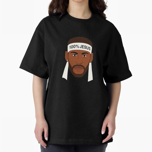 100% JESUS Neymar Inspired Minimalist Art Oversized T-Shirt Capture FIFA World Cup 2026 USA Canada Mexico Spirit, Featuring Brazil, Cristiano Ronaldo, Haaland and CR7, Championship Spirit, Famous Goals, Roaring Crowds and International Football
