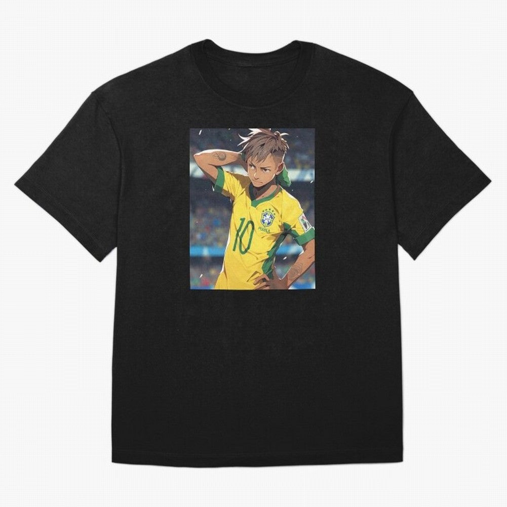 Neymar Anime Soccer Classic T-Shirt Follow the Road to the FIFA World Cup 2026 Group Stage Journey through Neymar Highlights, Brazil Pride, Sports Nostalgia, International Competition, Famous Players and Unforgettable Victories; Made for Collectors