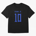 Neymar Jr Brazil White Jersey 2023 Oversized T-Shirt Feel the Trophy Chase of Match Day Hype around FIFA World Cup 2026 Group Stage, Messi, Neymar and Mbappe, Spain, Championship Spirit, Famous Goals, Roaring Crowds and International Football