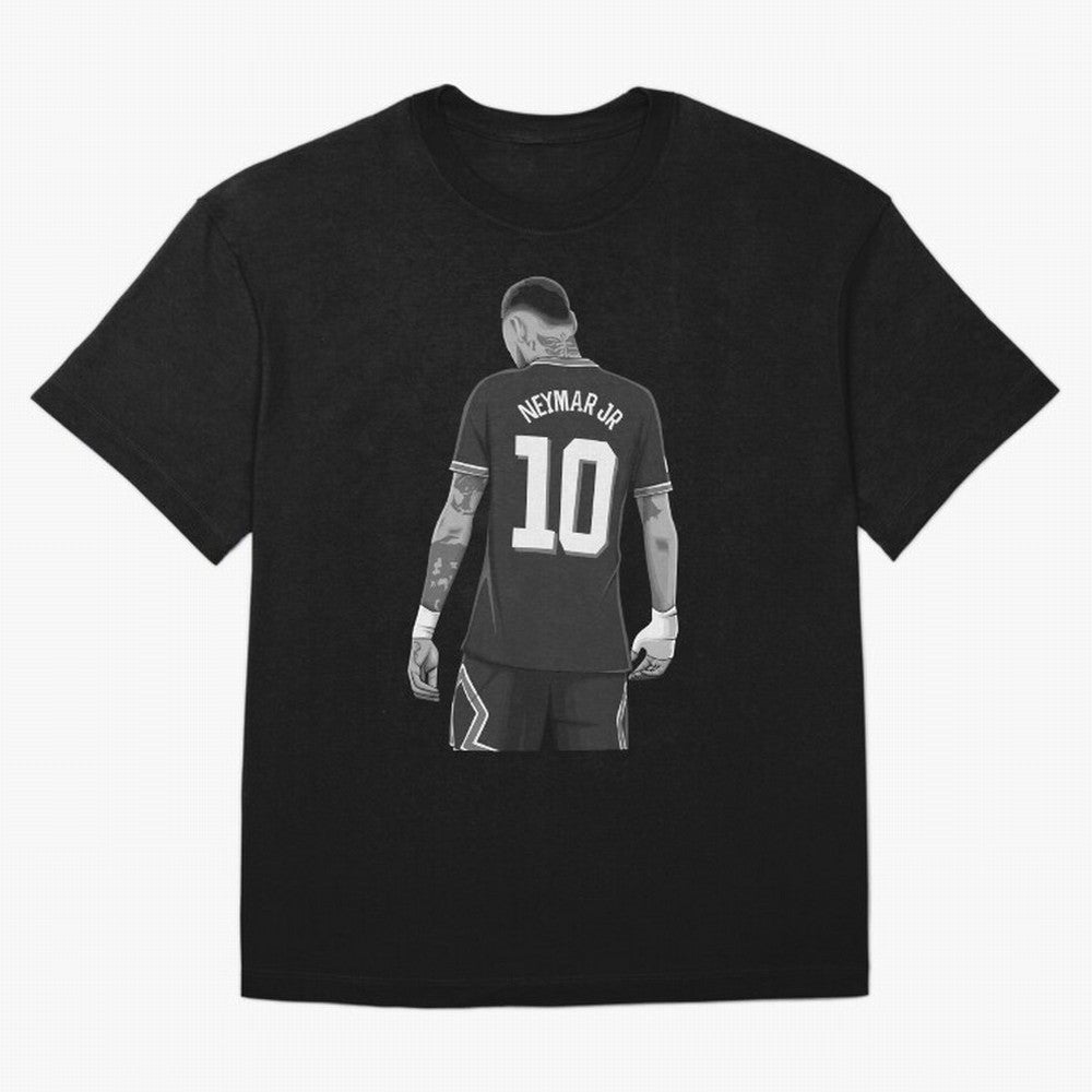 Neymar Jr Black and White Version Oversized T-Shirt Carry the Dream of Match Day Hype around FIFA World Cup 2026 Group Stage, CR7, Spain, Global Supporter Spirit, Legendary Goals, National Colors and Tournament Celebration; Made for Die Hard
