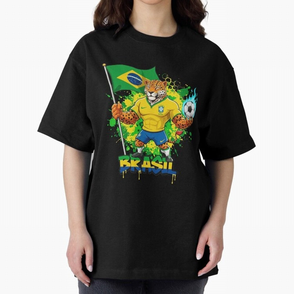 Brazil Football World Cup 2026 - Jaguar Mascot Brasil Sele??o Pride Art On?a Pintada Mascote Hexa Classic T-Shirt Follow Every Goal of the FIFA World Cup 2026 Journey through Messi and Cristiano Ronaldo Highlights, England and Germany Pride,