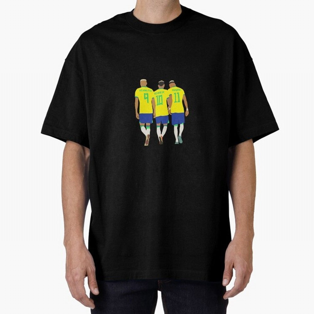 brazil soccer players Oversized T-Shirt Support FIFA World Cup 2026 Group Stage Capturing Cristiano Ronaldo, Haaland and CR7, France and Portugal Energy, Fan Favorite Moments, National Team Passion, Big Match Drama and Soccer History; Great for
