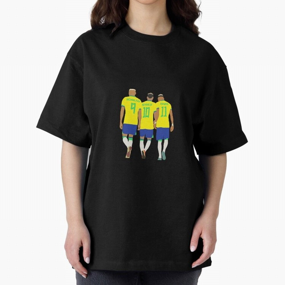 brazil soccer players Oversized T-Shirt Support FIFA World Cup 2026 Group Stage Capturing Cristiano Ronaldo, Haaland and CR7, France and Portugal Energy, Fan Favorite Moments, National Team Passion, Big Match Drama and Soccer History; Great for