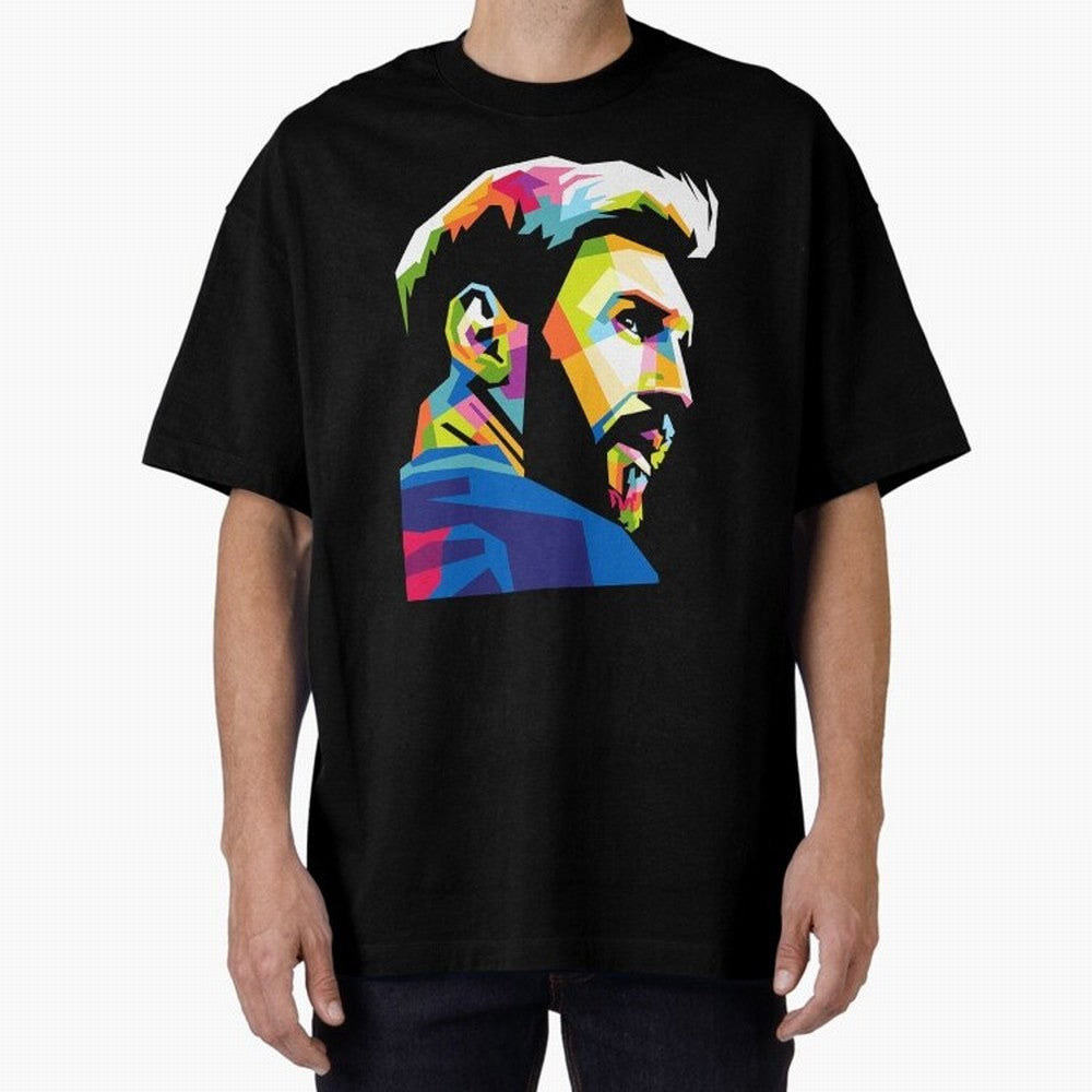 Wpap Leo Messi Graphic Oversized T-Shirt Carry National Pride through FIFA World Cup 2026 for Fans of Mbappe and England, France and Netherlands, Bringing Championship Spirit, Famous Goals, Roaring Crowds and International Football Unity; Ideal for