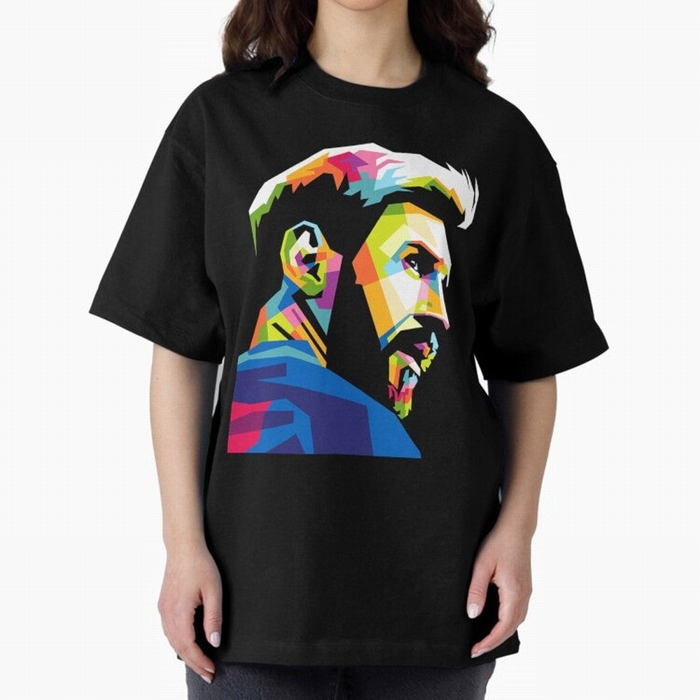 Wpap Leo Messi Graphic Oversized T-Shirt Carry National Pride through FIFA World Cup 2026 for Fans of Mbappe and England, France and Netherlands, Bringing Championship Spirit, Famous Goals, Roaring Crowds and International Football Unity; Ideal for