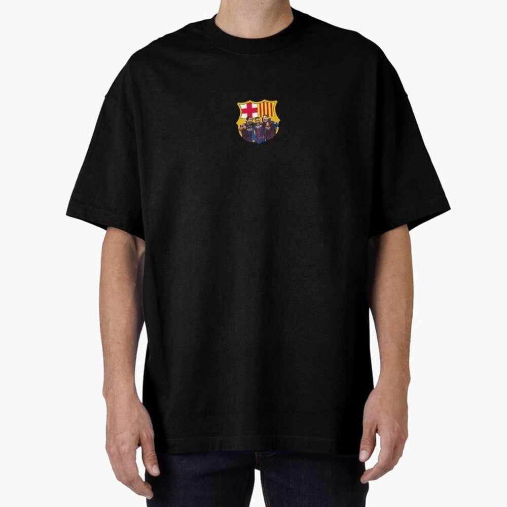Barcelona logo, Massi, Neymar and Suar Premium T-Shirt Turn Every Weekend Toward the FIFA World Cup 2026 Journey through Mbappe Highlights, Argentina, France and Brazil Pride, Football Festival Excitement, Trophy Ambitions, Country Rivalries and