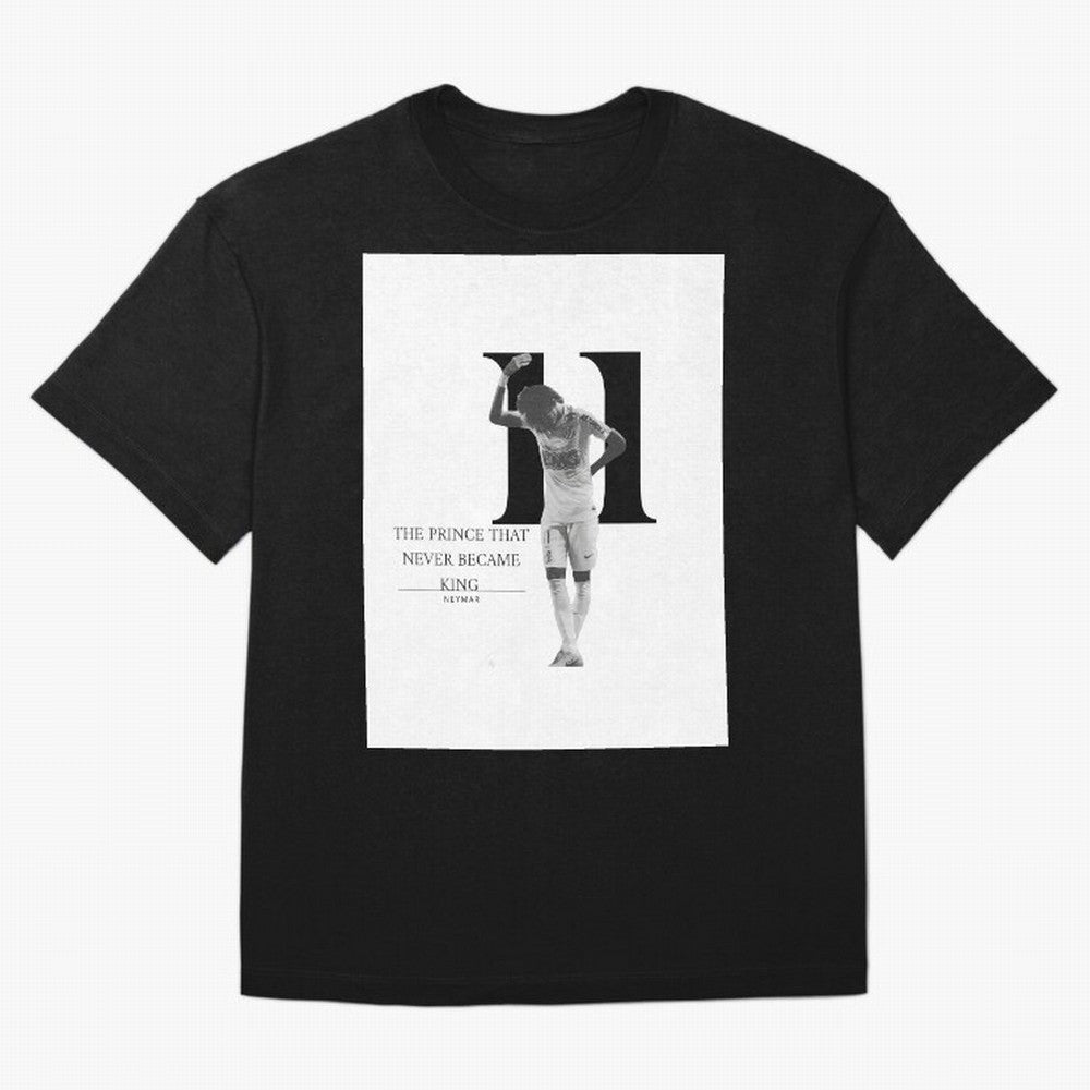 The Prince that never became king- neymar jr quote Graphic T-Shirt Celebrate Fan Culture around FIFA World Cup 2026 Group Stage for Fans of Haaland and Mbappe and Netherlands, Bringing Vintage Soccer Flavor, Modern Football Stars, National Flags