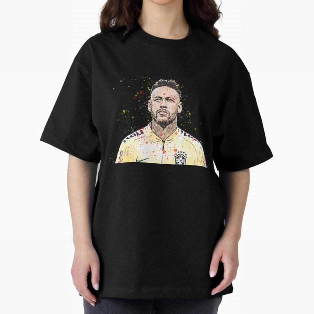 Neymar Neymar Oversized T-Shirt Feel Global Football Passion for FIFA World Cup 2026 Group Stage, Featuring Haaland and Mbappe, Netherlands, Worldwide Fan Energy, Dramatic Goals, Stadium Lights and Championship Celebrations; Made for Die Hard