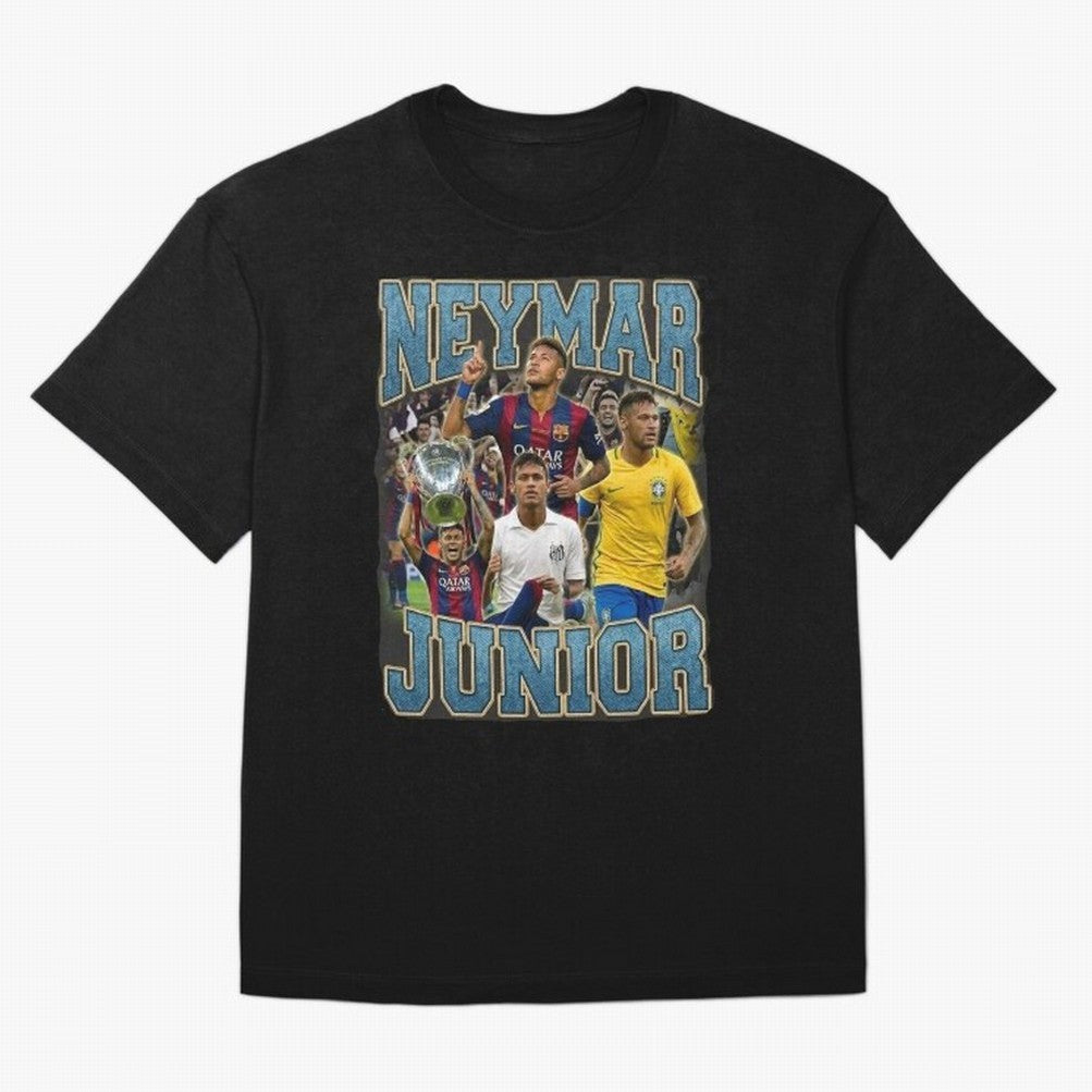 Neymar Junior Classic T-Shirt Honor the Football Icons of FIFA World Cup 2026 Spirit, Featuring England, Messi, Vintage Soccer Flavor, Modern Football Stars, National Flags and Final Night Emotion; Great for Watch Parties, Sports Bars, Family