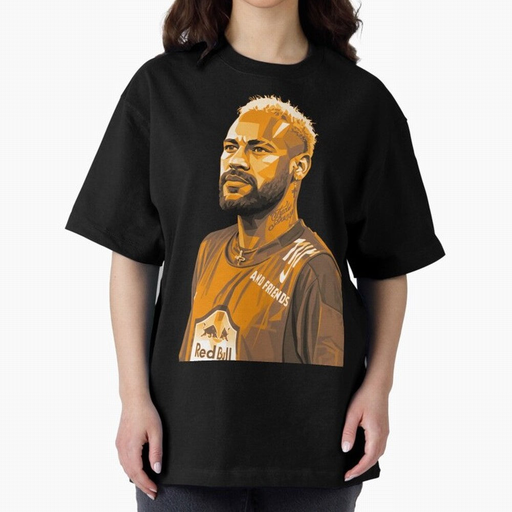 Neymar Oversized T-Shirt Bring International Match Energy to FIFA World Cup 2026 for Fans of Mbappe and Spain, Bringing Stadium Chants, National Pride, Trophy Dreams and Unforgettable Football Memories; Great for Watch Parties, Sports Bars, Family