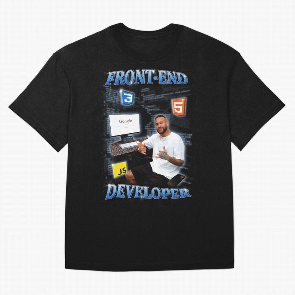 Front-end Developer Neymar - English Classic T-Shirt Stand Out with Spirit from FIFA World Cup 2026 Group Stage for Fans of Cristiano Ronaldo, Haaland and CR7 and France and Portugal, Bringing Goal Celebration Energy, Supporter Heritage, Football