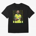 Neymar Brazil Design Oversized T-Shirt Embrace the FIFA World Cup 2026 Group Stage Journey through Cristiano Ronaldo, Haaland and CR7 Highlights, Brazil Pride, Championship Spirit, Famous Goals, Roaring Crowds and International Football Unity;
