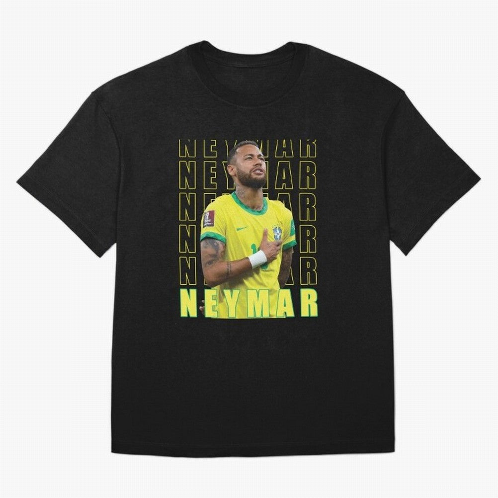 Neymar Brazil Design Oversized T-Shirt Embrace the FIFA World Cup 2026 Group Stage Journey through Cristiano Ronaldo, Haaland and CR7 Highlights, Brazil Pride, Championship Spirit, Famous Goals, Roaring Crowds and International Football Unity;
