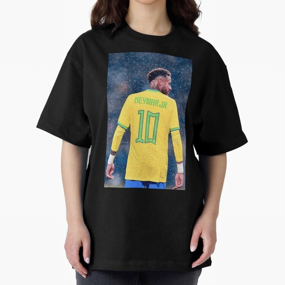 Neymar 10 Brasil world cup 2022 Oversized T-Shirt Relive Legendary Nights from FIFA World Cup 2026 Spirit, Celebrating Netherlands, Messi, Classic Soccer Heritage, Championship Pressure, Fan Loyalty and International Pride; Made for Collectors Who