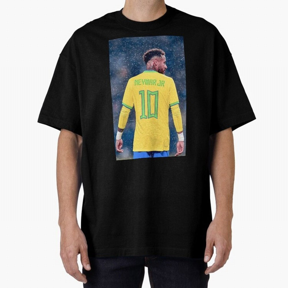 Neymar 10 Brasil world cup 2022 Oversized T-Shirt Relive Legendary Nights from FIFA World Cup 2026 Spirit, Celebrating Netherlands, Messi, Classic Soccer Heritage, Championship Pressure, Fan Loyalty and International Pride; Made for Collectors Who