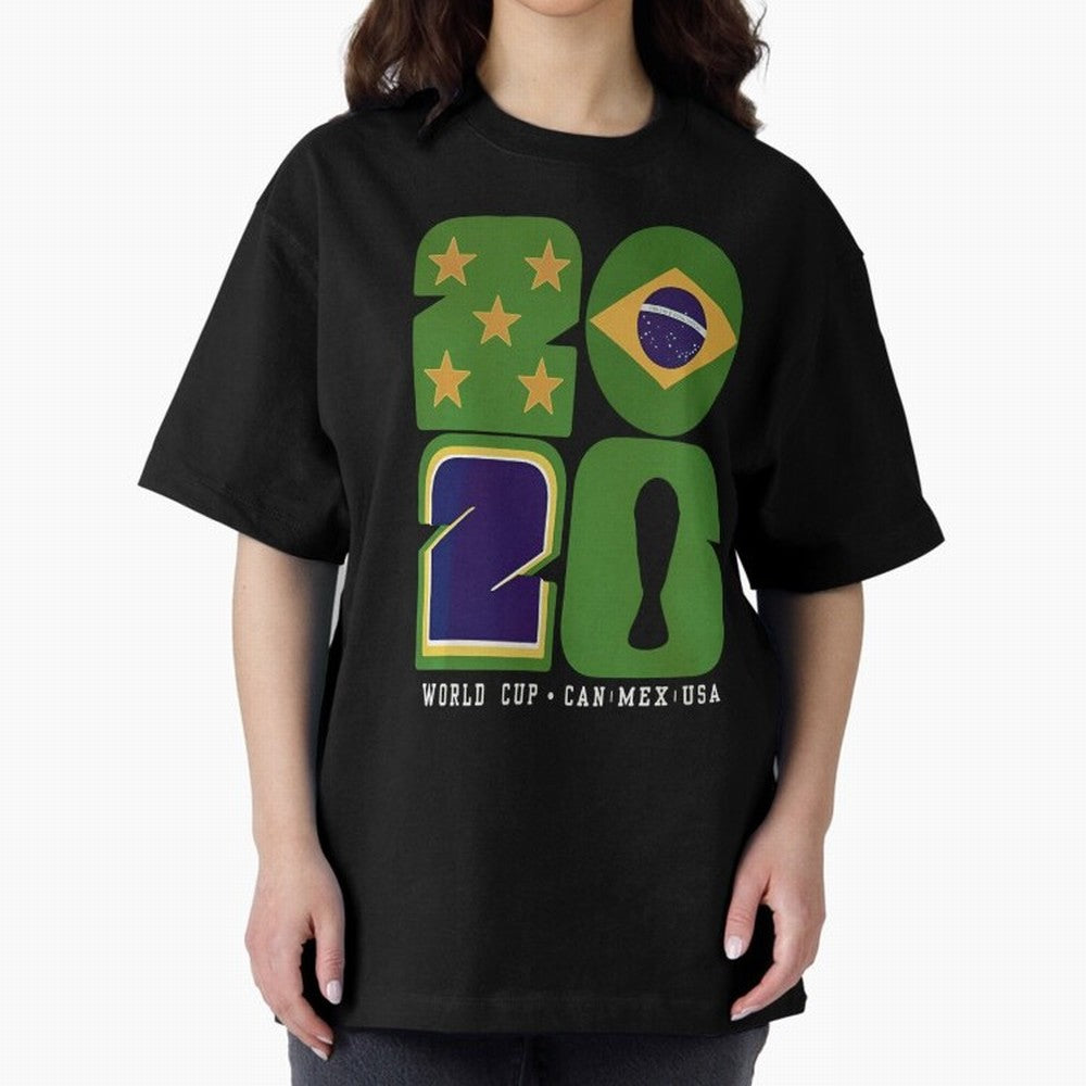 Brazil Football World Cup 2026 - Can Mex Usa Typography Essential T-Shirt Build FIFA World Cup 2026 USA Canada Mexico for Fans of Messi, CR7 and Mbappe and Argentina and Brazil, Bringing Tournament Hype, Historic Matchups, Family Viewing Parties