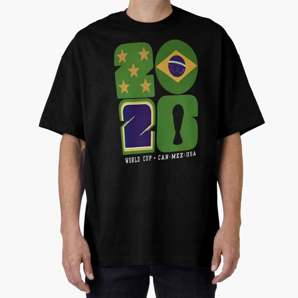 Brazil Football World Cup 2026 - Can Mex Usa Typography Essential T-Shirt Build FIFA World Cup 2026 USA Canada Mexico for Fans of Messi, CR7 and Mbappe and Argentina and Brazil, Bringing Tournament Hype, Historic Matchups, Family Viewing Parties