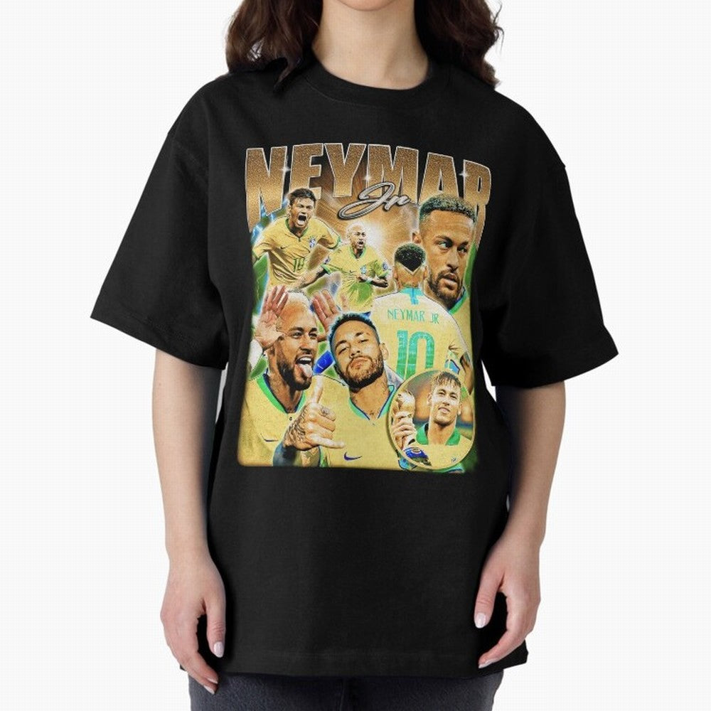 The Best Neymar 10 Vintage 90s Vintage Bootleg Style Oversized T-Shirt Show Your Stadium Side during FIFA World Cup 2026 for Fans of Haaland and Argentina and Brazil, Bringing Worldwide Fan Energy, Dramatic Goals, Stadium Lights and Championship