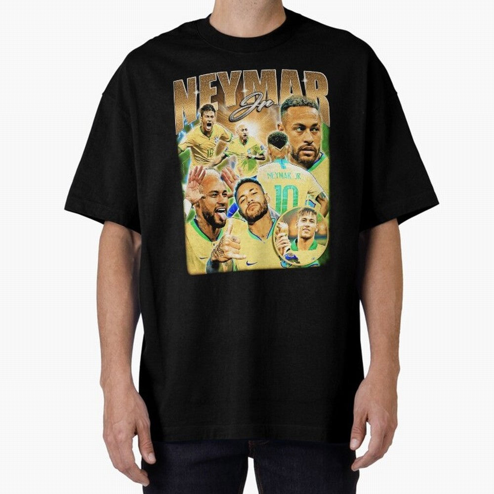 The Best Neymar 10 Vintage 90s Vintage Bootleg Style Oversized T-Shirt Show Your Stadium Side during FIFA World Cup 2026 for Fans of Haaland and Argentina and Brazil, Bringing Worldwide Fan Energy, Dramatic Goals, Stadium Lights and Championship