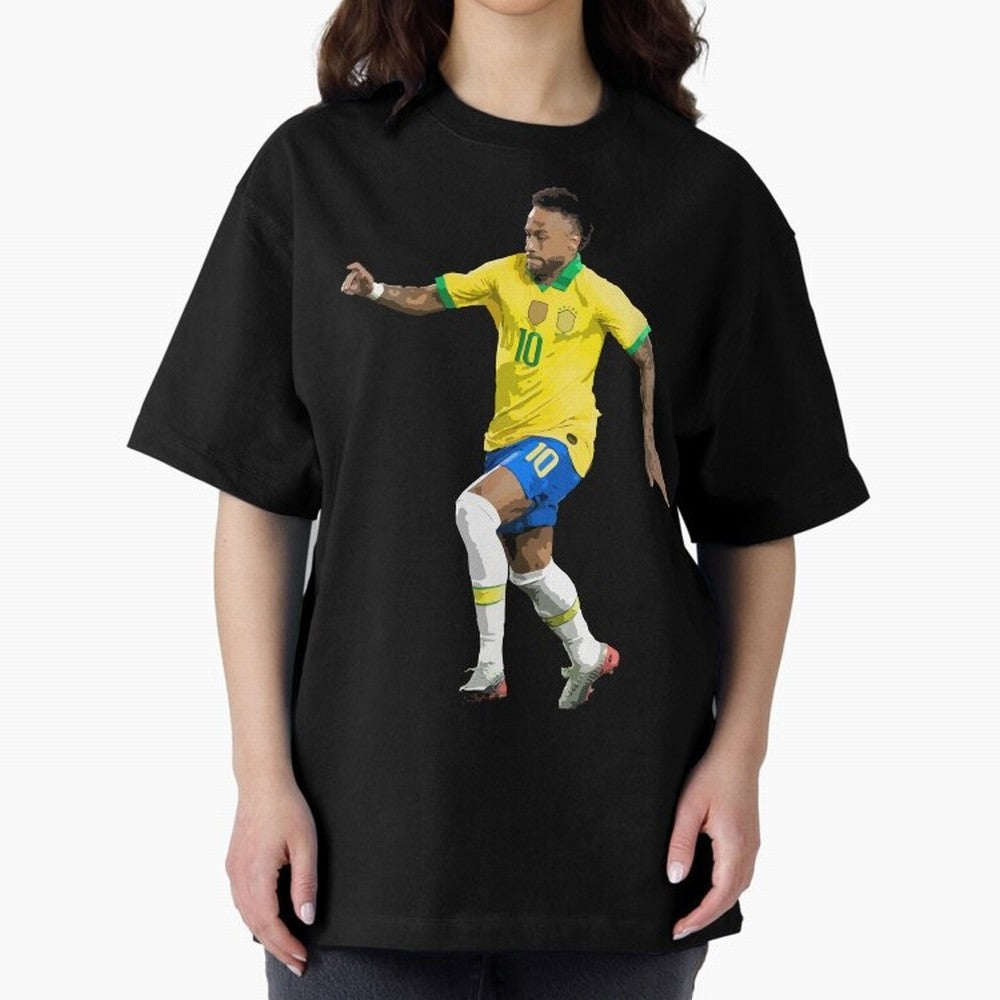neymar Oversized T-Shirt Relive the FIFA World Cup 2026 USA Canada Mexico Journey through Cristiano Ronaldo, Haaland and CR7 Highlights, England and Germany Pride, Vintage Soccer Flavor, Modern Football Stars, National Flags and Final Night