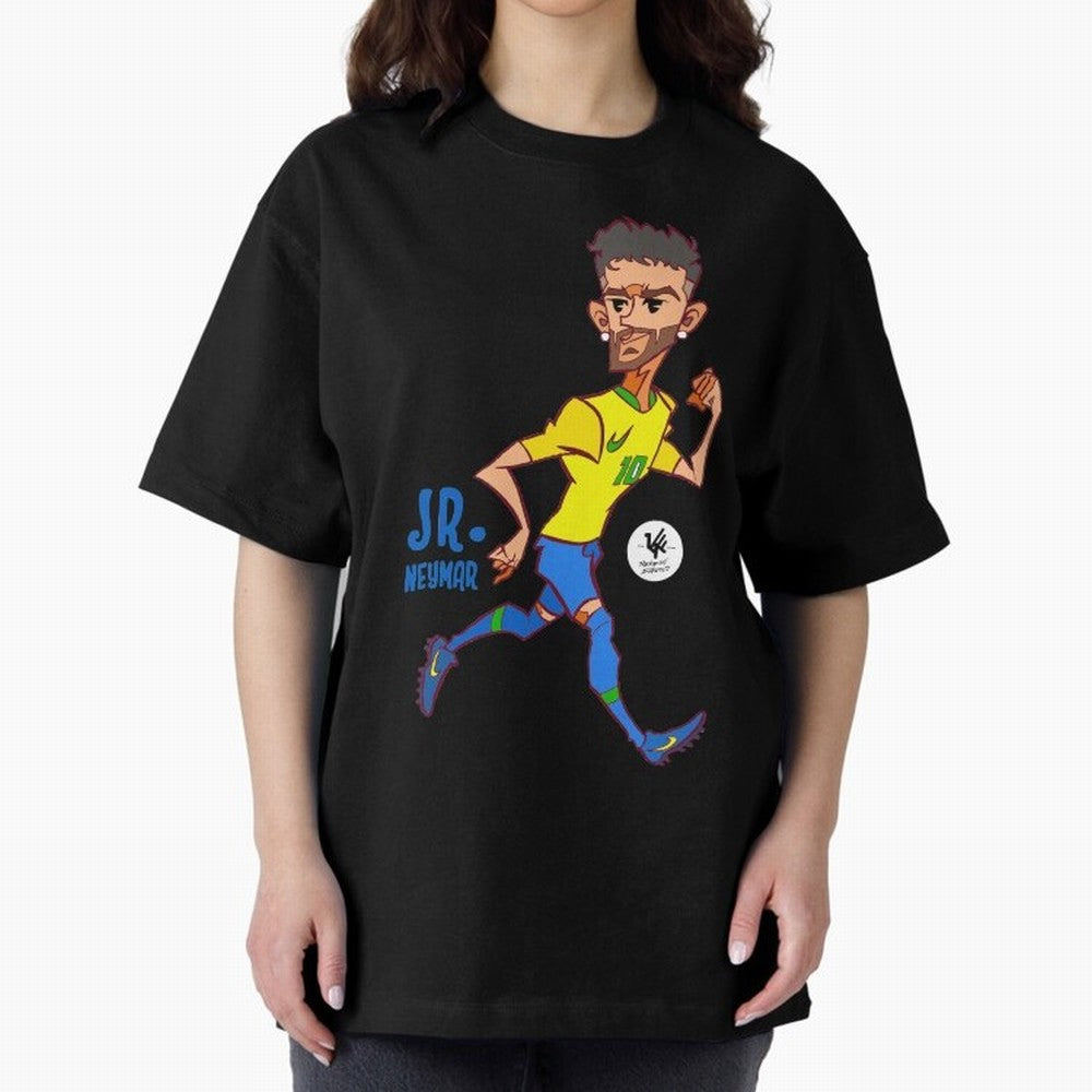 Neymar Oversized T-Shirt Cheer for FIFA World Cup 2026 USA Canada Mexico Highlighting Cristiano Ronaldo, Haaland and CR7, England and Germany Energy, Game Day Rituals, Football Legends, Country Pride and the Road to the Final; Perfect for Fans,