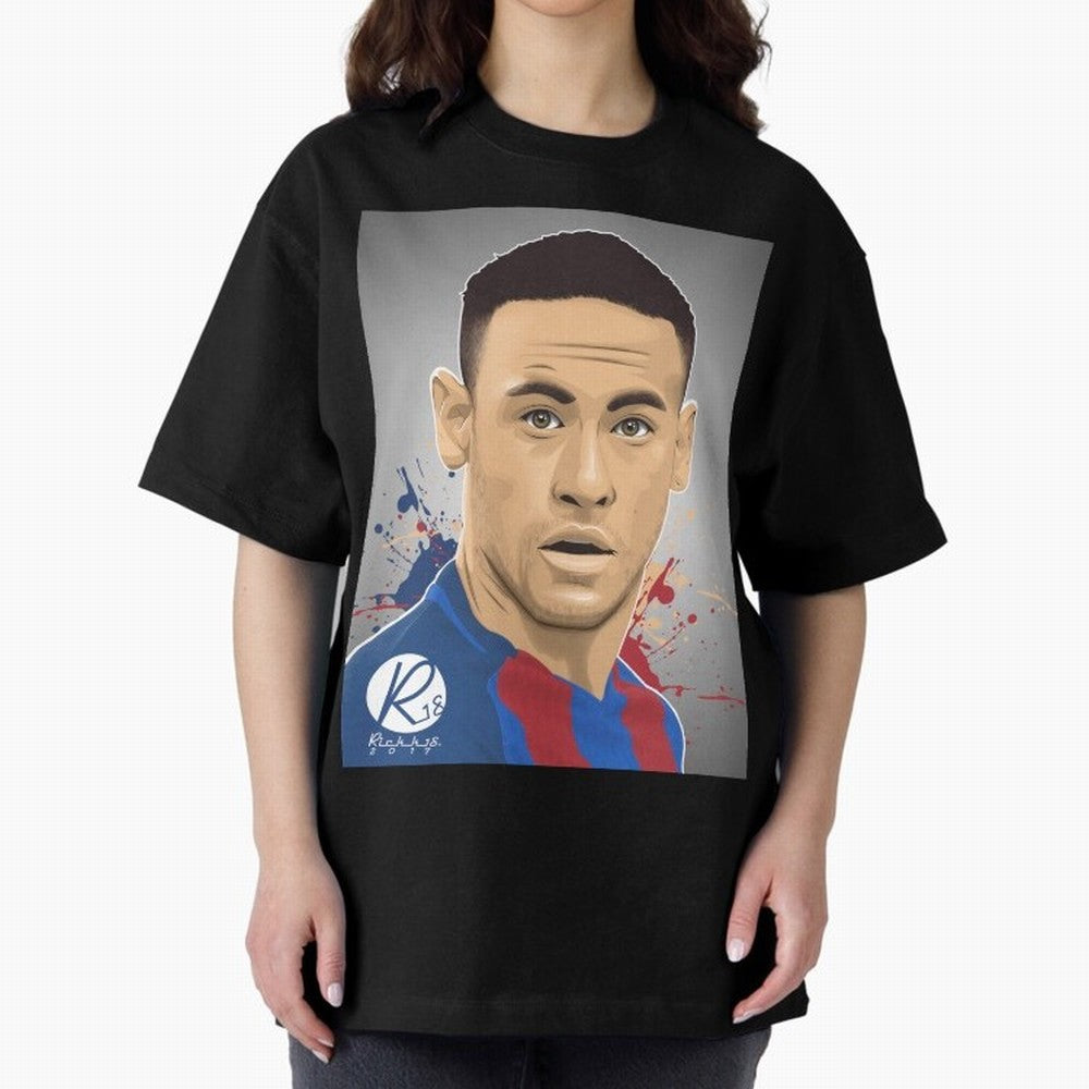 NEYMAR Oversized T-Shirt Share the Excitement of FIFA World Cup 2026 USA Canada Mexico Spirit, Driven by England and Germany, Neymar, Haaland and Cristiano Ronaldo, Classic Soccer Heritage, Championship Pressure, Fan Loyalty and International