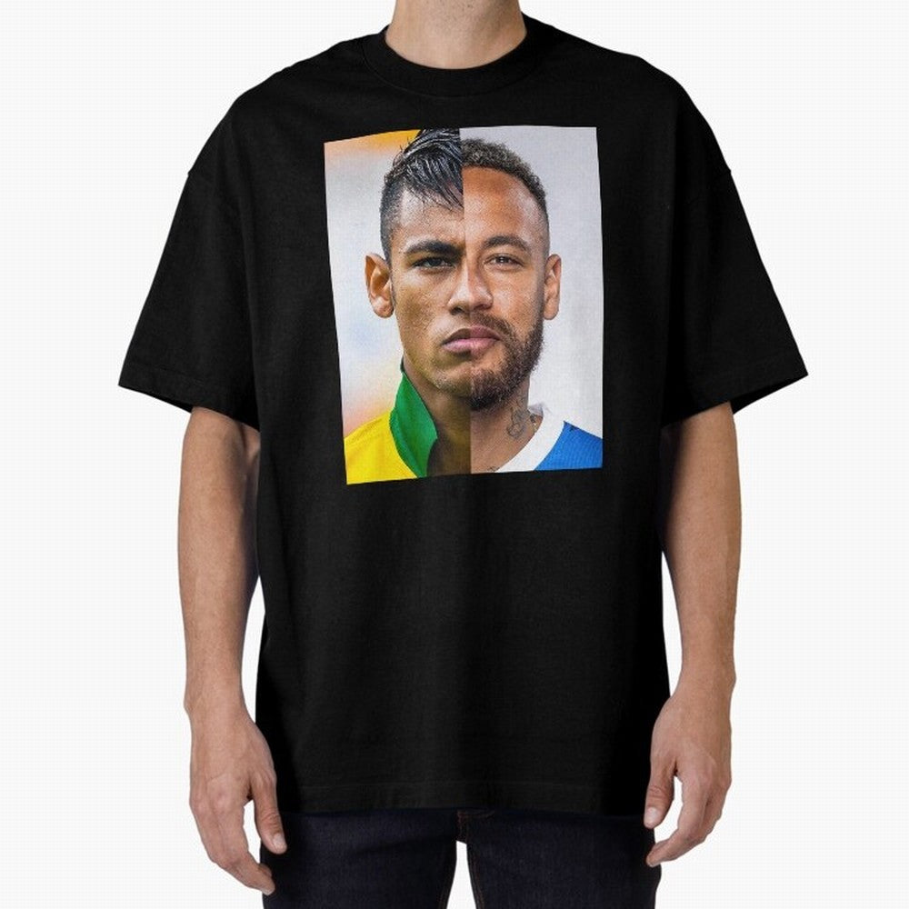 Neymar Oversized T-Shirt Unlock FIFA World Cup 2026 with Messi, CR7 and Mbappe, Netherlands Energy, Championship Spirit, Famous Goals, Roaring Crowds and International Football Unity; Perfect for Supporters Who Want Bold Football Energy, Global