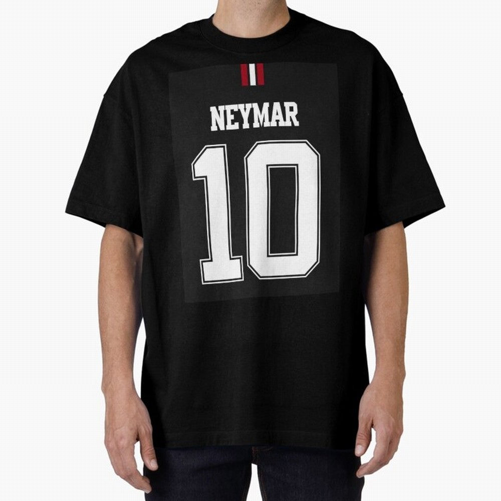 Neymar Oversized T-Shirt Represent Football Lovers during Global Football Passion for FIFA World Cup 2026 Group Stage, Centered on Haaland and Mbappe, Argentina and Brazil, Classic Soccer Heritage, Championship Pressure, Fan Loyalty and