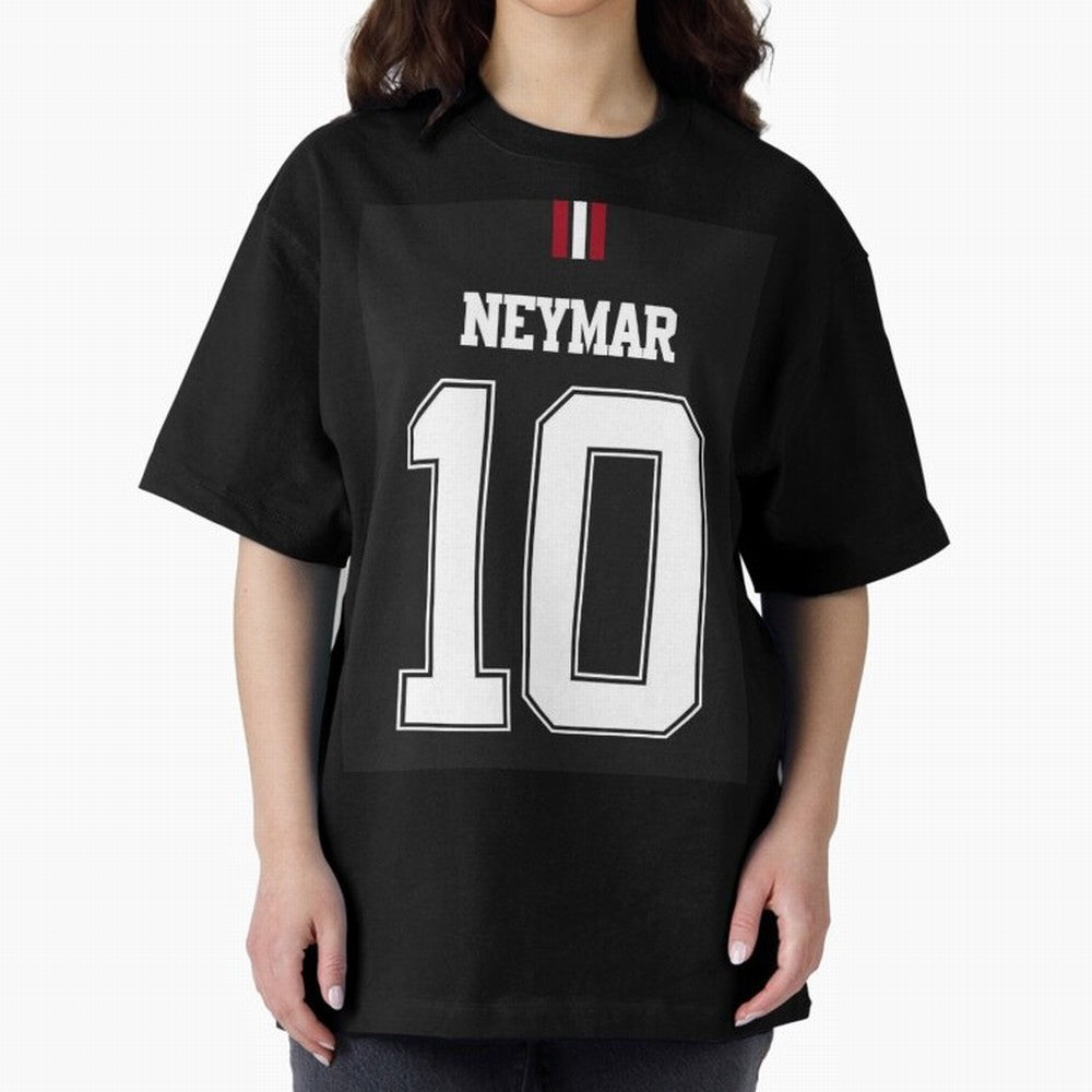 Neymar Oversized T-Shirt Represent Football Lovers during Global Football Passion for FIFA World Cup 2026 Group Stage, Centered on Haaland and Mbappe, Argentina and Brazil, Classic Soccer Heritage, Championship Pressure, Fan Loyalty and