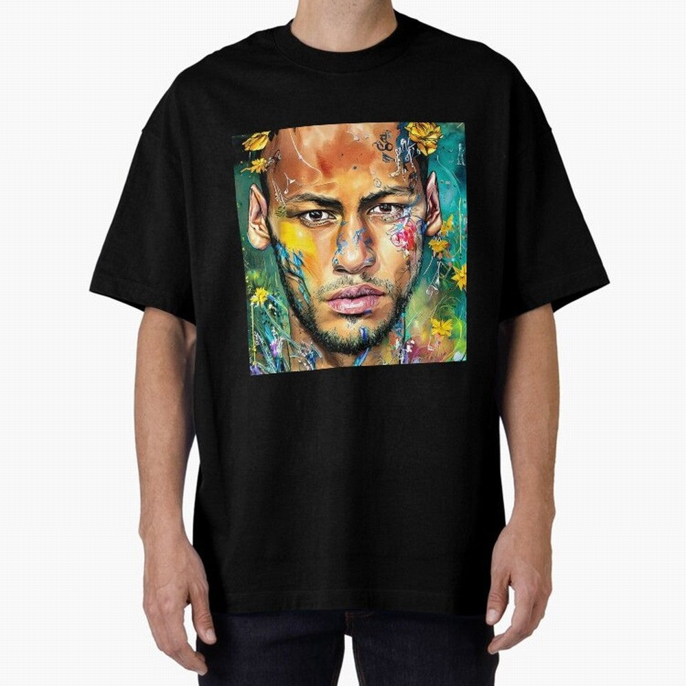 Neymar Oversized T-Shirt Celebrate National Team Dreams in FIFA World Cup 2026 Group Stage for Fans of Neymar, Haaland and Cristiano Ronaldo and France and Portugal, Bringing Football Passion, Legendary Performances, Festival Vibes and Supporter
