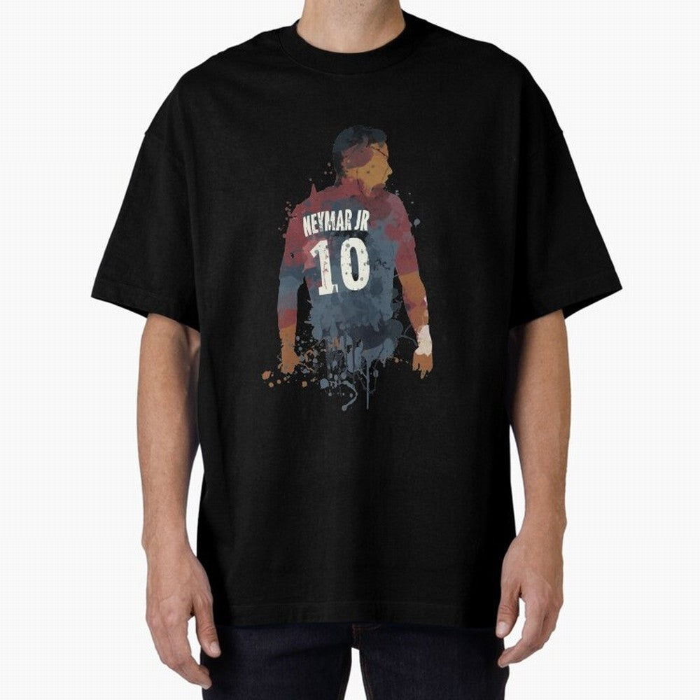 Neymar Brazilian Legend Art Oversized T-Shirt Join the Countdown to FIFA World Cup 2026 for Fans of Neymar, Haaland and Cristiano Ronaldo and Netherlands, Bringing Goal Celebration Energy, Supporter Heritage, Football Icons and Worldwide Tournament