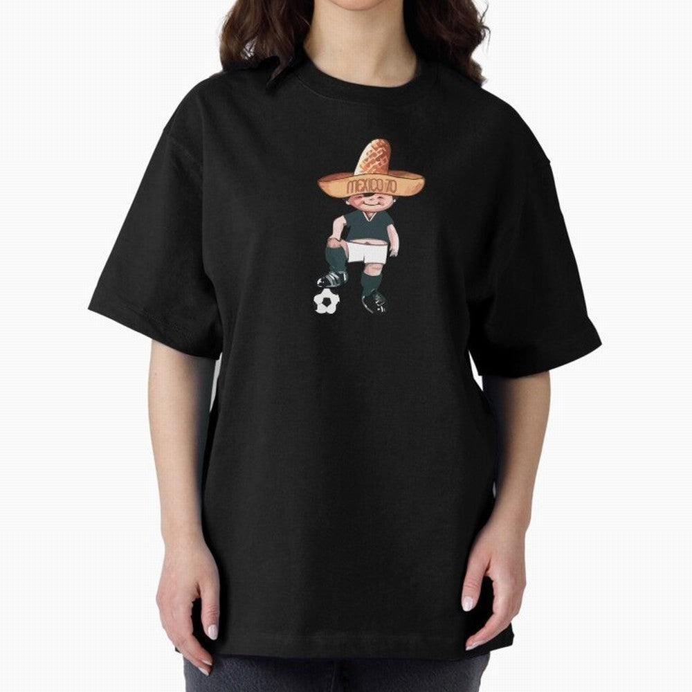 Classic Soccer Retro Mexico 1970 Oversized T-Shirt Live for the Drama of FIFA World Cup 2026 Group Stage for Fans of Cristiano Ronaldo, Haaland and CR7 and France, Bringing Retro Football Energy, Iconic Rivalries, Trophy Chase Drama and Stadium