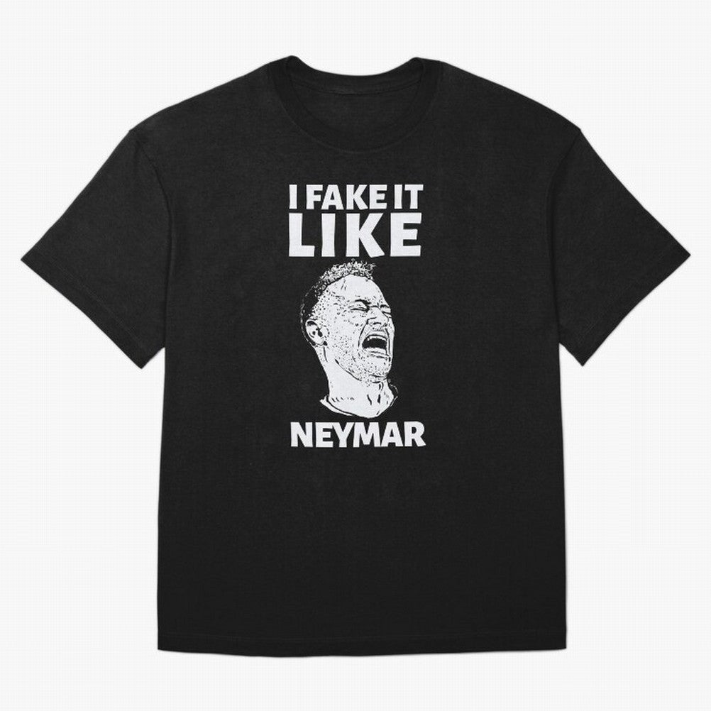I FAKE IT LIKE NEYMAR Oversized T-Shirt Represent Fans Who Live for Match Day Hype around FIFA World Cup 2026 Group Stage, Cristiano Ronaldo, Haaland and CR7, Brazil, Portugal and Argentina, Champion Mindset, Group Stage Buzz, Knockout Tension and