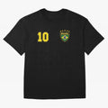 Classic Brasil Soccer No. 10 Brazil World Jersey Cup T Shirt Essential T-Shirt Turn Up for Global Football Passion for FIFA World Cup 2026, Highlighting Messi and Cristiano Ronaldo, Brazil, Portugal and Argentina, Football History, Final Match