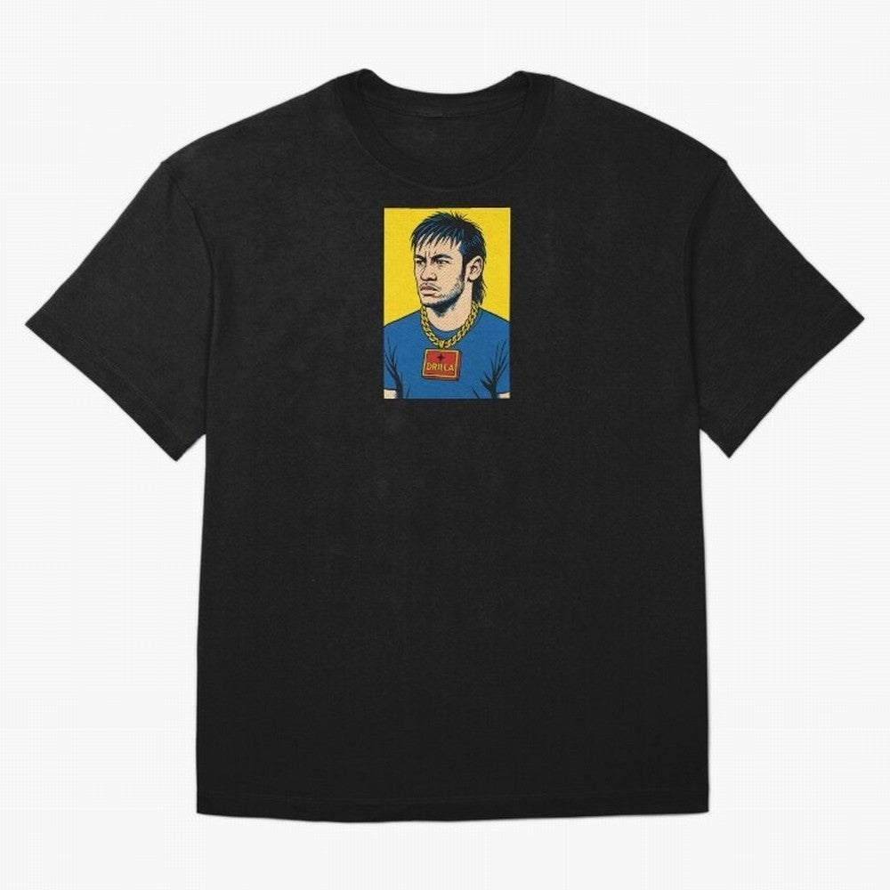 Drilla Clothing Neymar Popart Print T Shirt Oversized T-Shirt Bring Bold Fan Energy to Global Football Passion for FIFA World Cup 2026 Group Stage, Highlighting Haaland and Mbappe, Spain and Netherlands, Football Passion, Legendary Performances,